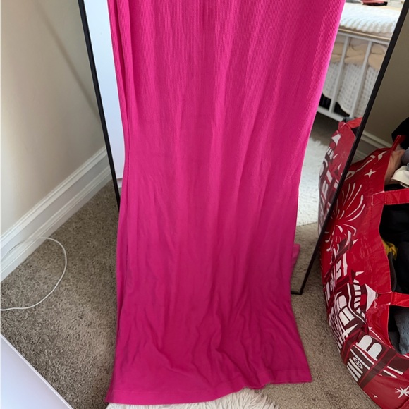 Skims soft lounge Hot Pink Slim Maxi Dress - Picture 5 of 9